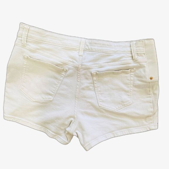 Isabel Maternity Ingrid & Isabel Cream Midi Shorts Size 10 Stretch 36" Waist - Picture 2 of 10